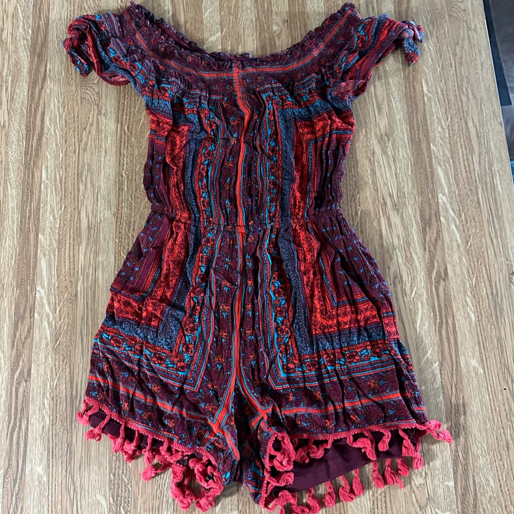 Blue Rain Romper
